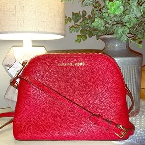 Michael Kors Adele Dome Cross Body in Scarlet
